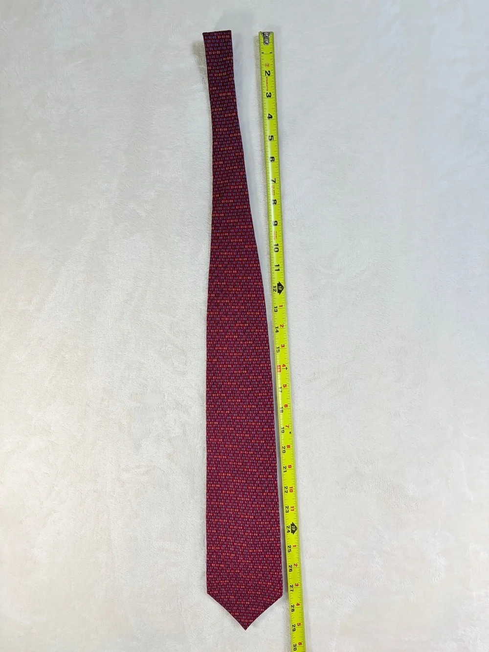Vintage Y2K Mark of the Millennium‎ Necktie Red Blue White 01-01-00 Novelty Tie